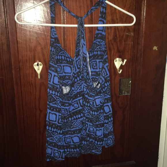 Blue and Black Halter Top from Forever 21! - Picture 2 of 3